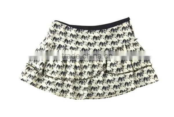 Pleates Short Ruffle Print Elegent High Quality Garment Factory Corset Tutu Skirt photo-4