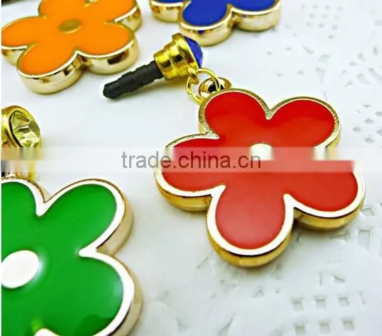 Cellphone Accessories Customized Designs Flower Earphone Plug Mobile Phone Anti Dust Plug photo-3