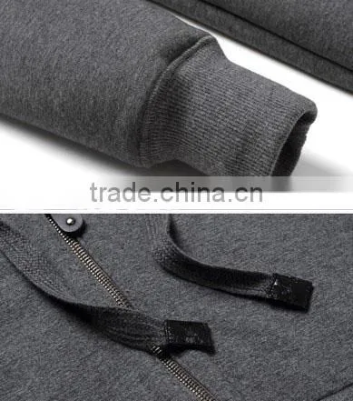 China Product Wholesale Cheap Fleece Zipper Pocket Hoodies photo-3