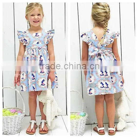 2017 Spring New Arrive Girls Easter Bunny Cute Dress Kids Holiday Play Dress photo-2