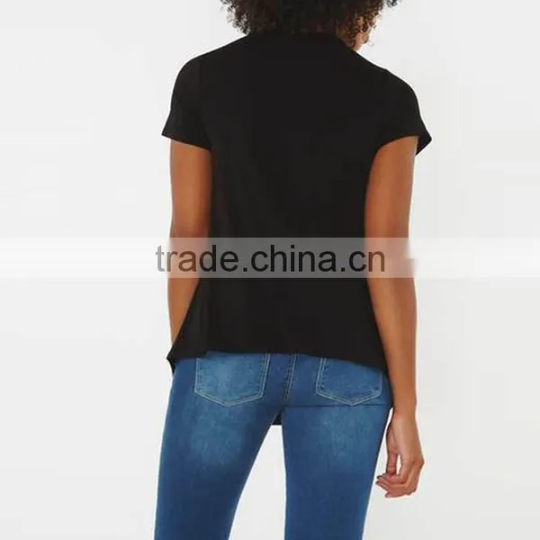 Black Jersey Top With Drawstring Tie Detailing Maternity Clothes Manufacturers photo-2
