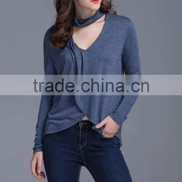 Top Sell Women Clothes 2017 Summer Front Short and Long Back Blouse photo-6