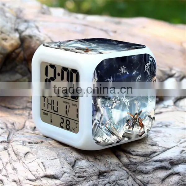Super Hot Selling LED Digital Clock Clock for Kids Gift ,promotion 7 Colors Changing Colorful Alarm Clock photo-3