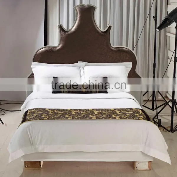 King Size Hotel Bed Sheets 100% Cotton White Duvet Cover Sets photo-3