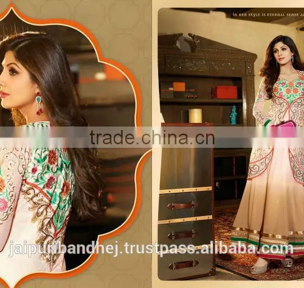 2016 Bollywood Indian Gherdaar Anarkali Salwar Suit