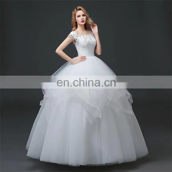 HS1632 2017 Sweetheart Beaded Lace Appliqued Princess Wedding Dresses Bridal Ball Gown photo-2