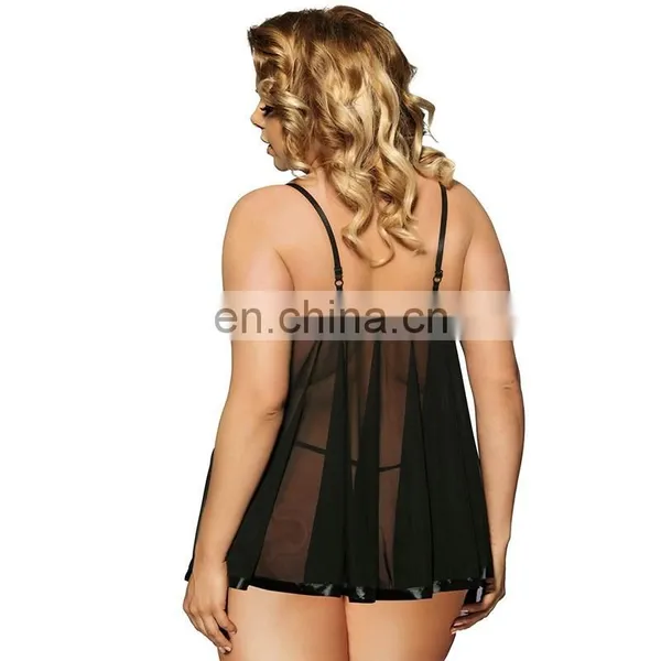 Hot Sexy Transparent Plus Size Girls Sex Nighties photo-3
