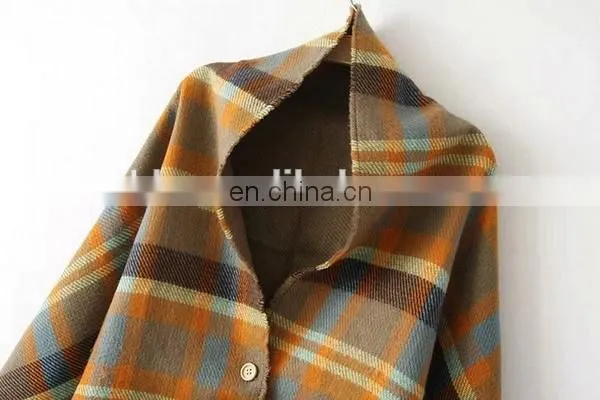 Shawls&Scarves Two Usage Tartan Fringe on the Botton Winter Warmer Tartan Scarf Trendy Fashion photo-2