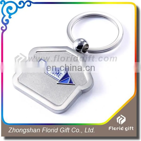 Stock Cheap Price Metal House Shape/round Keychain With Custom Logo photo-2