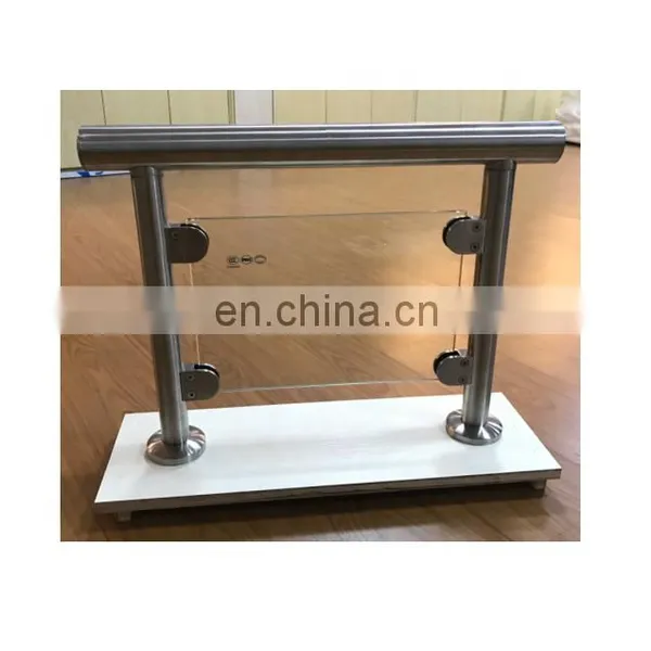Stainless Steel Glass Railing Design Balustrade Post Clamps With Security Bottom Plate To Hold Glass photo-2
