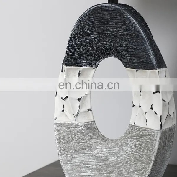 Modern Art Style Grey and White Base Bedroom Ceramic Desk Lamp for Hotel photo-4