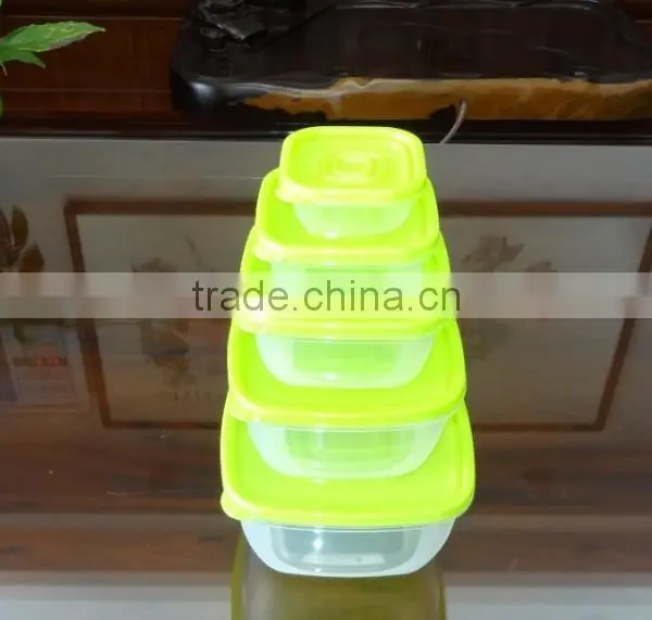 Popular 5 Pcs Set Square Plastic Food Storage Container photo-2