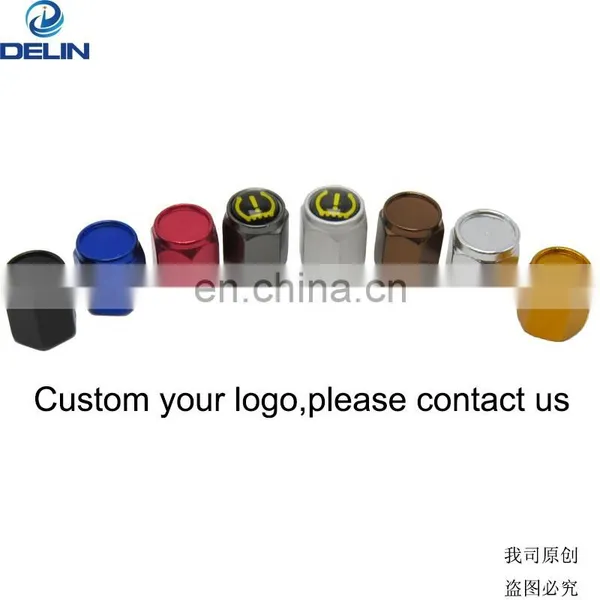 Wheel Valve Covers Alloy Custom Logo Tire Air Valve Stem Caps Black photo-5