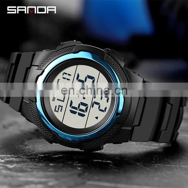 Sanda 2012 Private Label Electronic Mens Fashion Watch Waterproof Luminous Alarm Sport LED Digital Watches photo-4