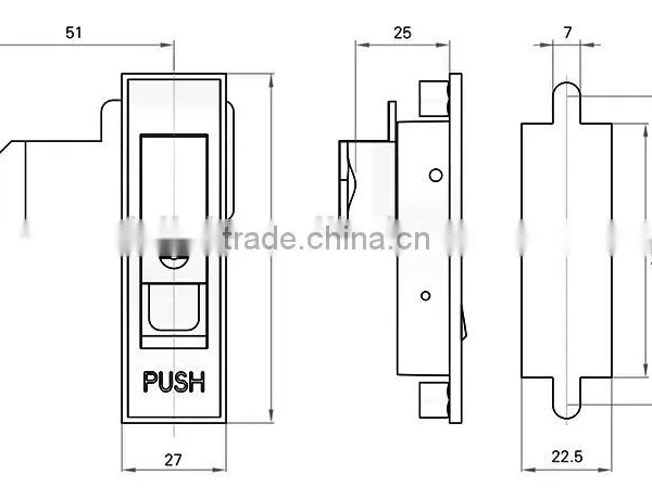 CE RoHS 2015 Feilei MS503-1 Wenzhou Zinc Alloy High Quality Industrial Push Bottom Plane Lock photo-6