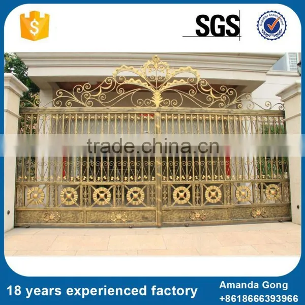 Hight Quality Inswing Powder-Coated Wrought Iron Gate Price photo-2
