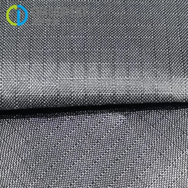 Eco-friendly 210D 100%RPET Recycled Polyester PU Coated Five-pointed Grid Oxford Fabric for Bag Luggage Tent photo-3