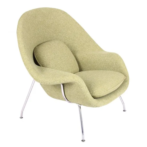 Cozy Womb Chair With Ottoman, Soft Fabric Lounge Set for Bedroom Reading Nook photo-2