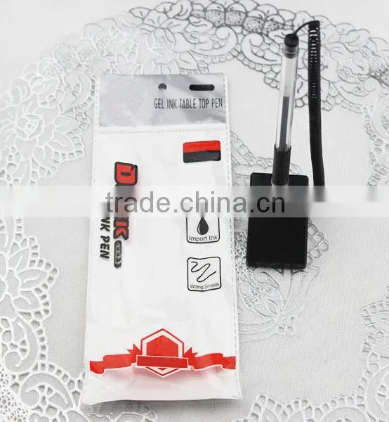 Desktop Black Gel Pen With Telephone String photo-5