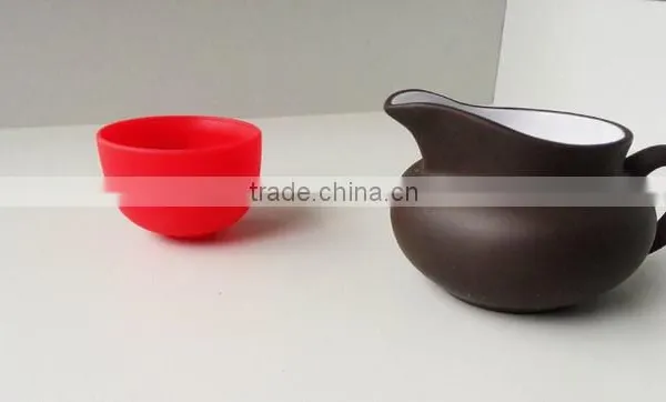 100% Food Grade Silicone Chinese Tea Cup and Saucer Wholesale photo-3