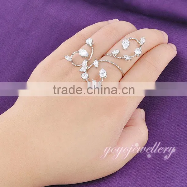 Two Finger Latest Design Magnetic Dubai Gold Ring Models for Girls