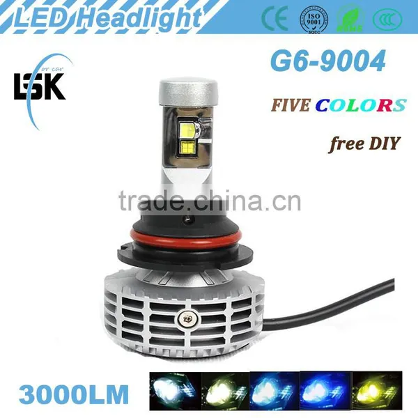 g6 Led Headlight Strong Powerful Light 3000lm 12v-24v Auto Led Headlight 38w With Five Colors DIY Freely photo-4