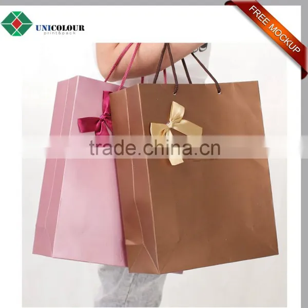 Latest Design Fancy Laminated Paper Straw Gift Bag photo-4