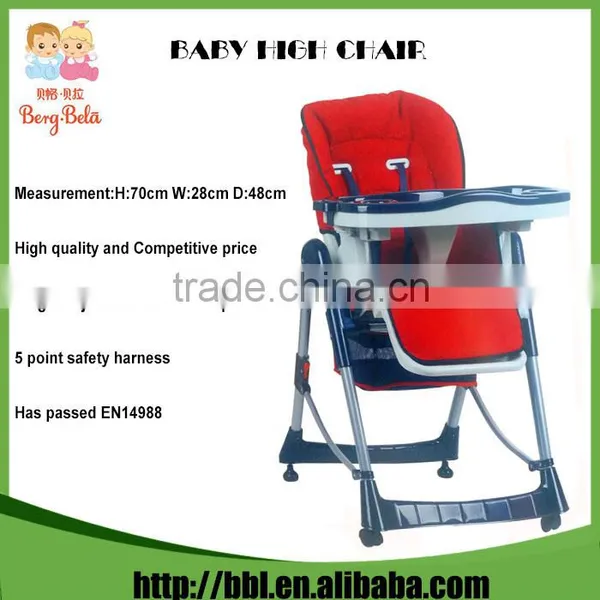 EN14988 Approved Eco-Friendly Foldable All Age Babies Recommended Plastic Feeding High Chair photo-6