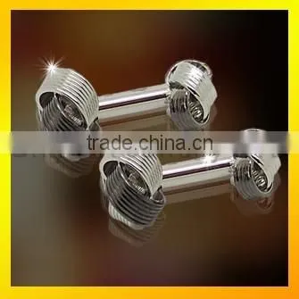 Simple Design Mens Delicate Gift Handmade Silk Knot Cufflinks photo-4