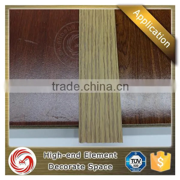 Newest Arrival Aluminium Wood Grain Floor Trim Floor Transition Cover Strip photo-3