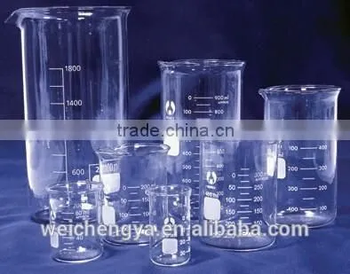 Glassware Beaker. Low Type Beaker. Hightype Beaker