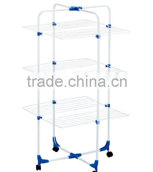 Foldable Metal Crossed Clothes Hanging Rack