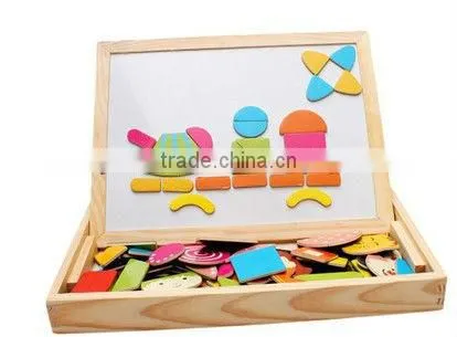 Wooden Magnetic Animal Puzzle Drawing Board photo-2