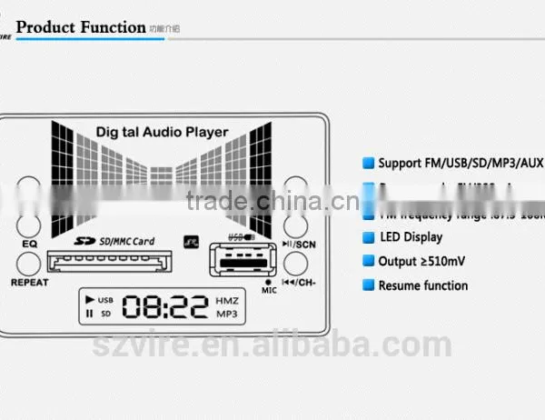 Vire LT-03 Mp3 Pcba Audio Link Usb Mp3 Player sd fm Audio Mp3 Module photo-4