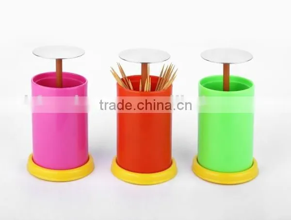 new household items made china automatic stainless steel toothpick holder