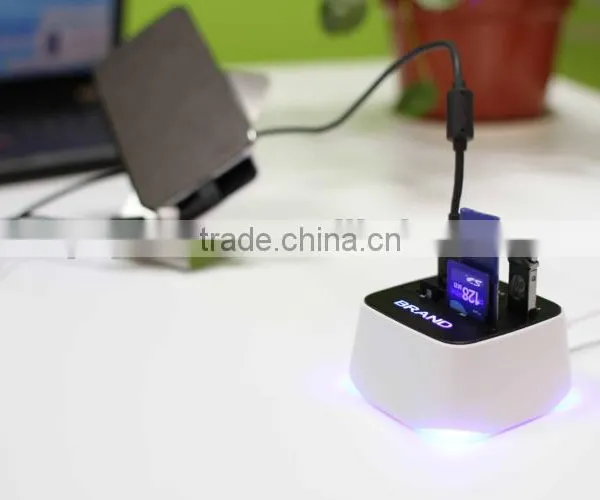 Computer SD TF M2 MS Card Reader With Usb Hub 2.0 LED COMBO photo-6