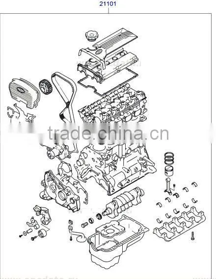 NEW ENGINE GASOLINE G4CP EURO-3-4 ASSY-SUB SET MOBIS 2015 MNR photo-3