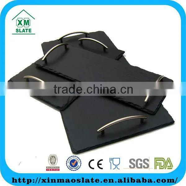 Big Size Natural Slate Food Tray With Handles