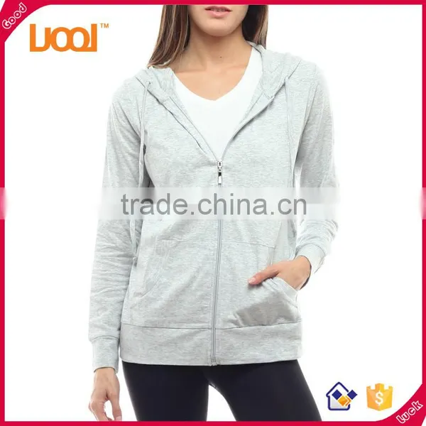 Ladies Winter Women Fitness Zip-up Hoodie Jacket photo-4