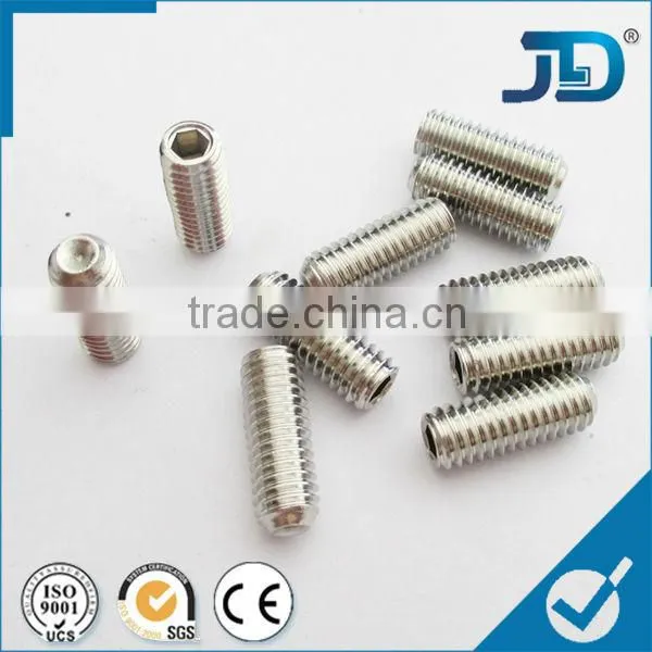 STS 304 stainless steel Hexagon socket set screws with cup point