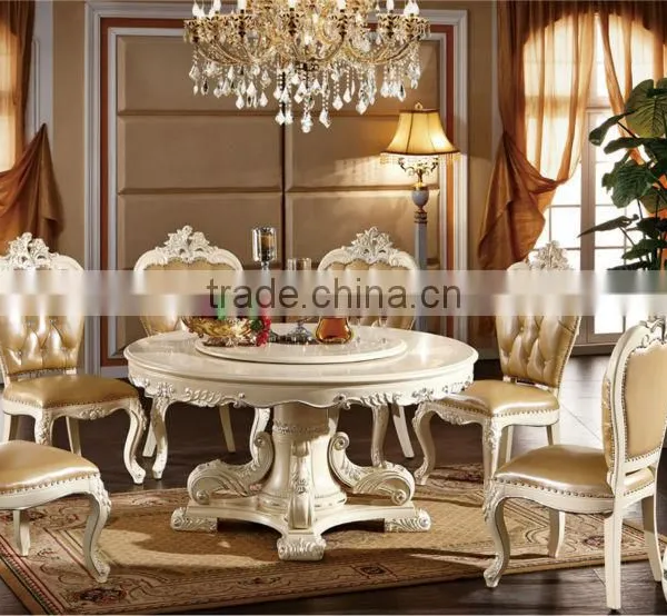 2015 Carved High Quality Dining Room Set,cheap Furniture Wooden Dining Table and Chairs photo-2