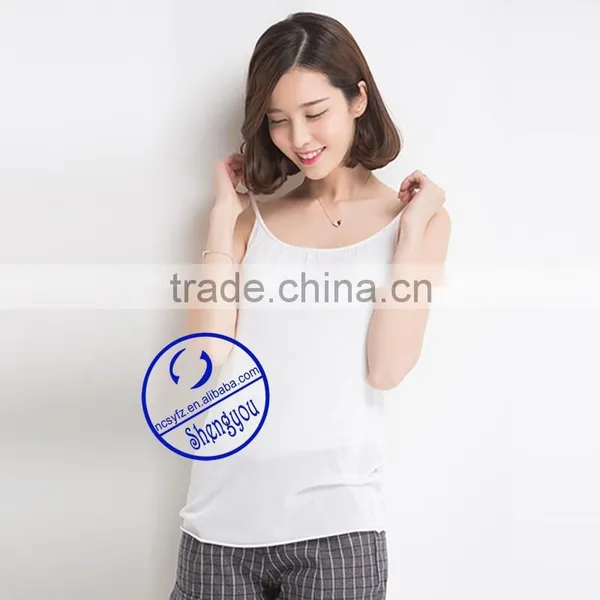 Custom Fashion Design Wholesale Women's Plain White Tank Top photo-5