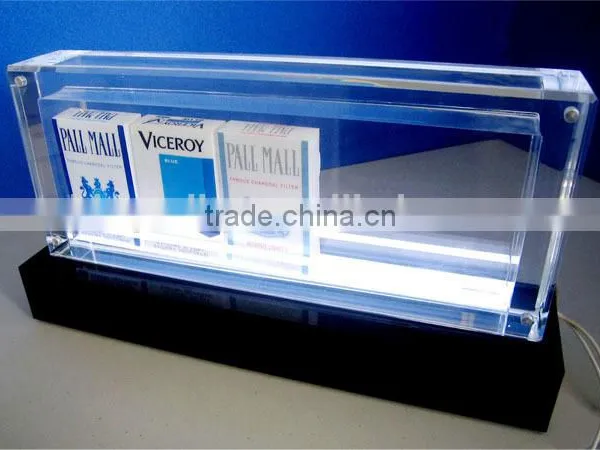 Hot Sale Acrylic Cigarette Display Boxes, Led Illuminated Acrylic Tabacco Display Case photo-3
