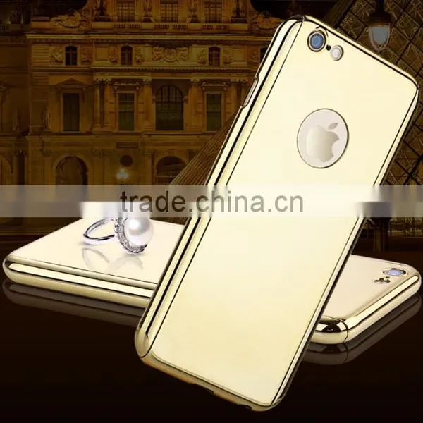 New Product 360 Degree Full Body PC Protective Phone Case With Tempered Glass Protector for Iphone 6