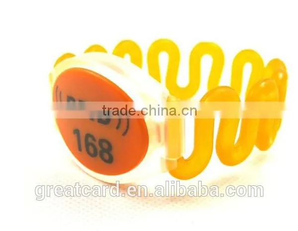 Waterproof NFC 13.56 MHz Silicone Rfid Wristband Bracelet With QR Code for Swimming Pool photo-6