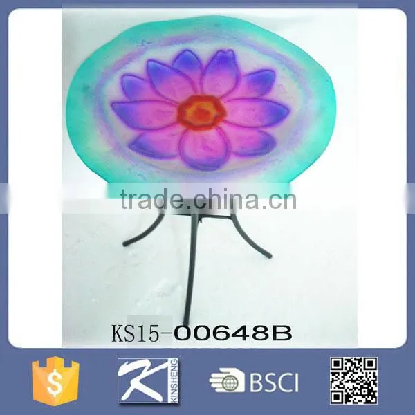 Kinsheng New Product Garden Decoration Glass Bird Bath photo-2