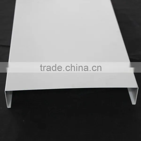 Width 255mm B Shaped Rustproof Commercial Metal / Aluminum Strip Linear Ceiling