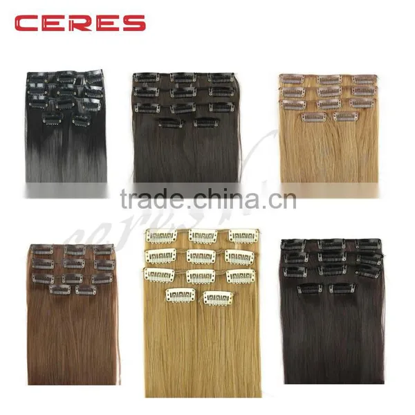 Wholesale Discount 100% Human Remy Cheap Indian Hair Clip in Extensions photo-5