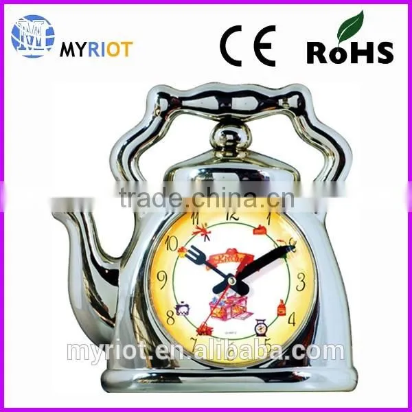 Plastic Wall Mounted Kitchen Gift Teapot Wall Clock photo-2