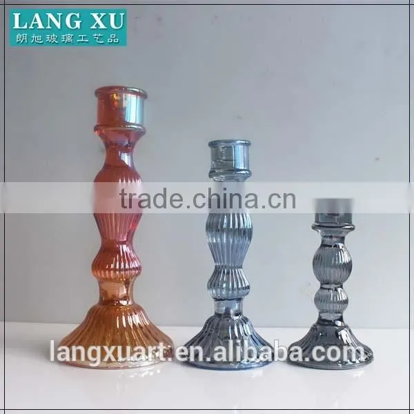 Home Decor Crystal Candle Holder Decorative Glass Candle Stick photo-2